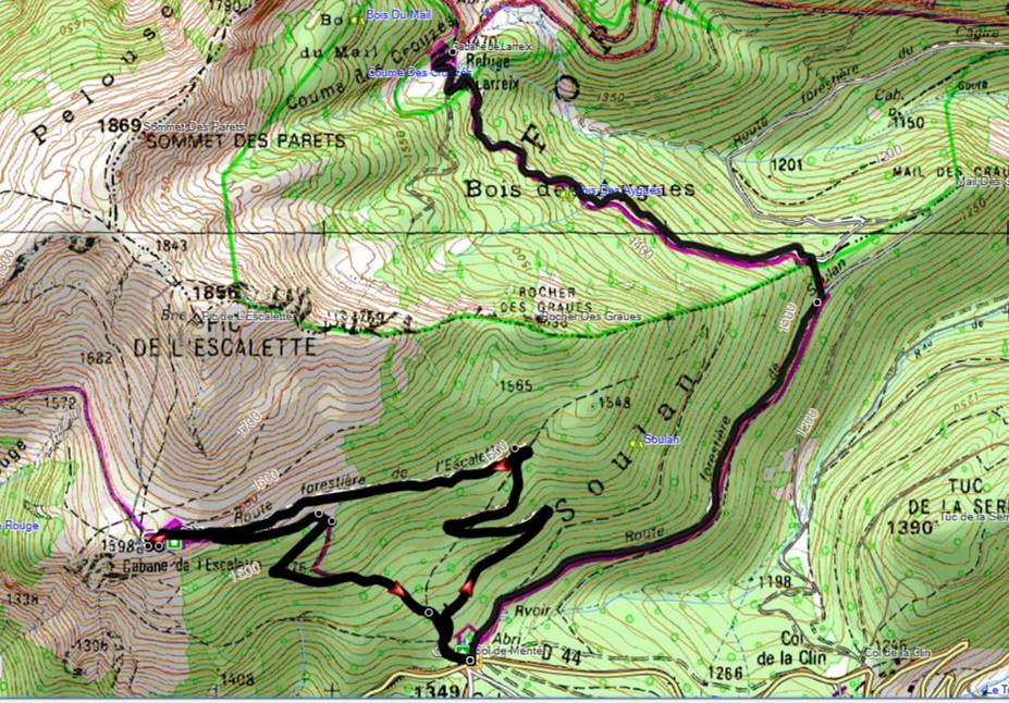 Cabanes de l'Escalette et de Larreix